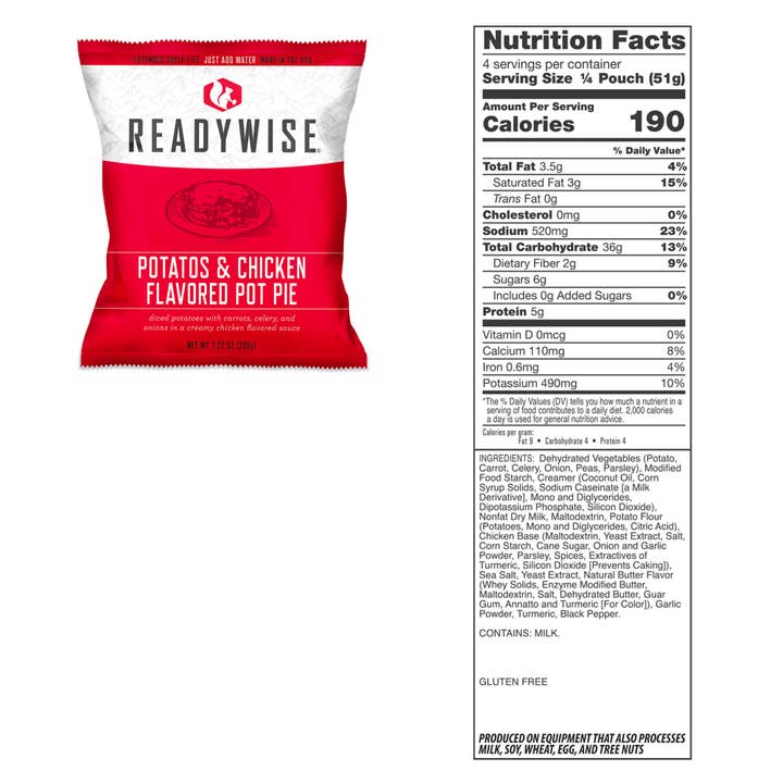 Ready Wise - Wholesale Food Storage Container - 7 Day Emergency Dry Bag 60 Servings Breakfast and Entrée Gra