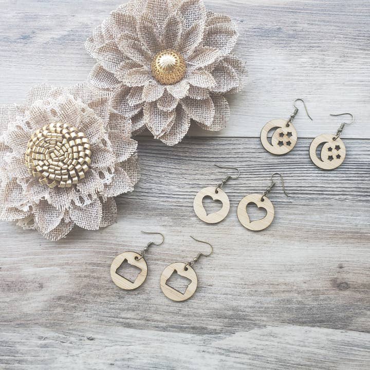 Bamboo small dangly earrings for wholesale by Gone Rogue Boutique