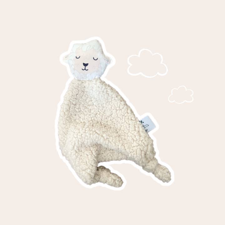 Sheep comforter in plain beige teddy for wholesale by Carotte & Cie