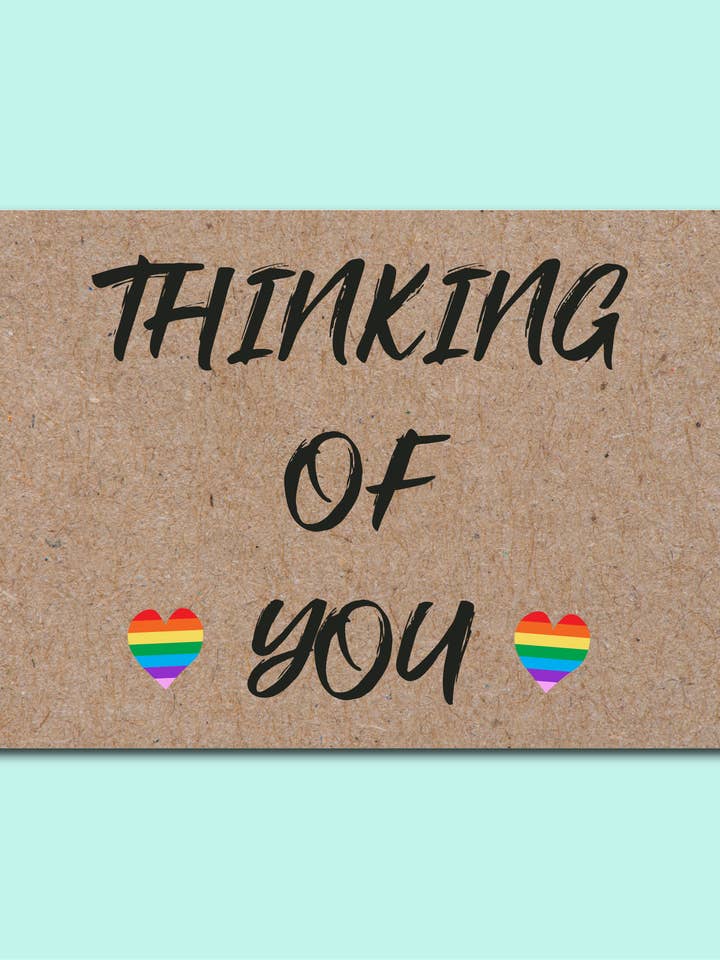 Tarjeta de felicitación PENSANDO EN TI para venta al por mayor de Two Brides Presents