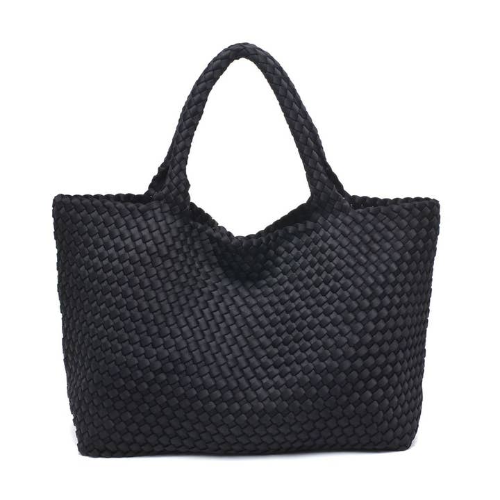 Sol and Selene - Wholesale Tote Bag - Women's - Sky's The Limit - Large Woven Neoprene Tote