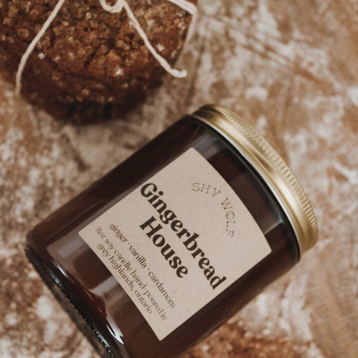 Shy Wolf Candles - Wholesale Jar/Filled Candle - Gingerbread House 2
