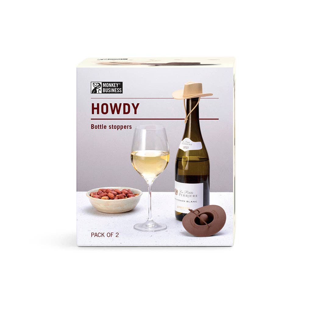 Monkey Business Design USA LLC - Wholesale Wine Stopper - Cowboy Hat Wine Bottle Stoppers | Howdy6