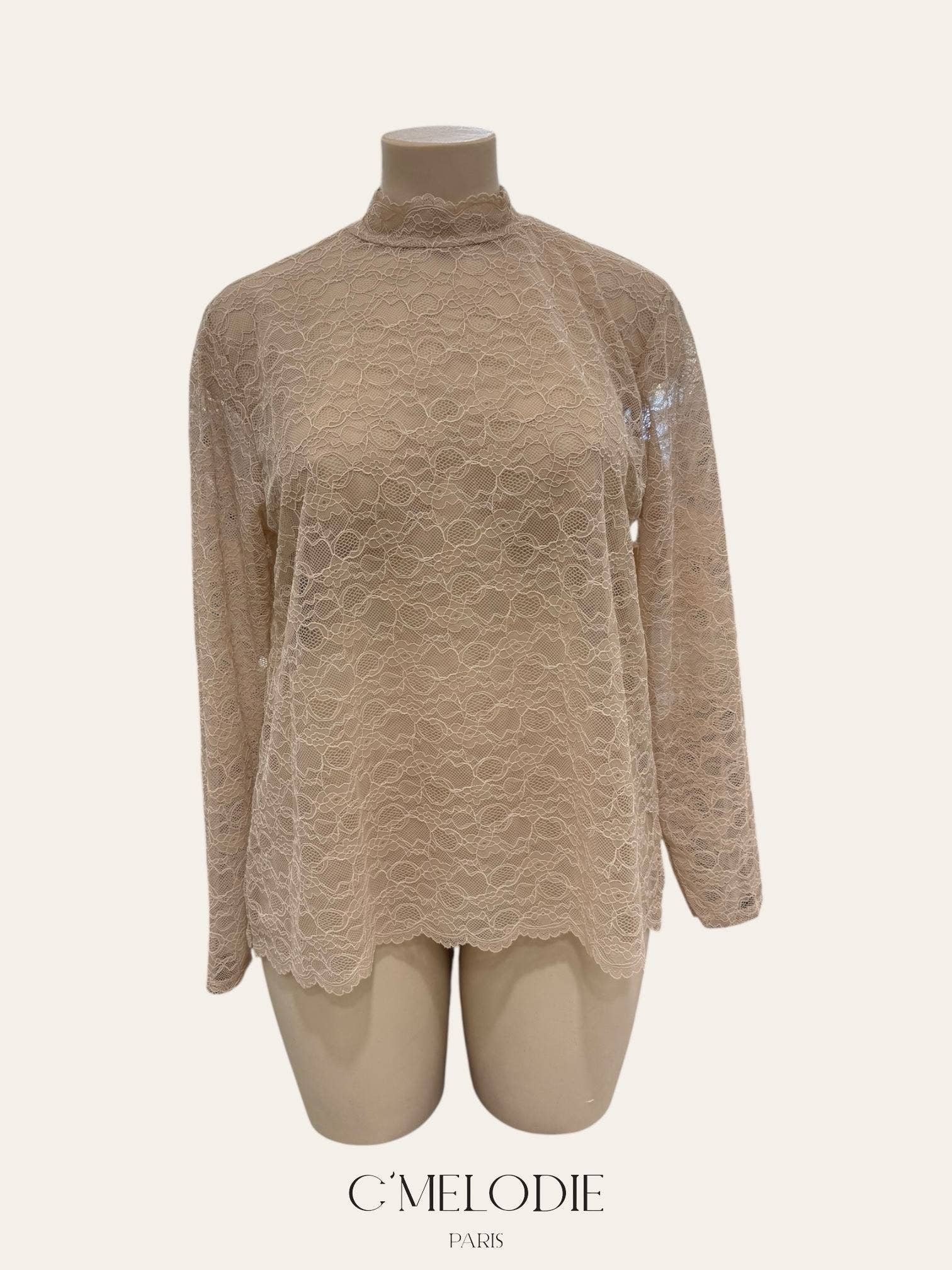 C'MELODIE - Vente Chemisier – femme - Grand Taille - Blouse en dentelle élégante9