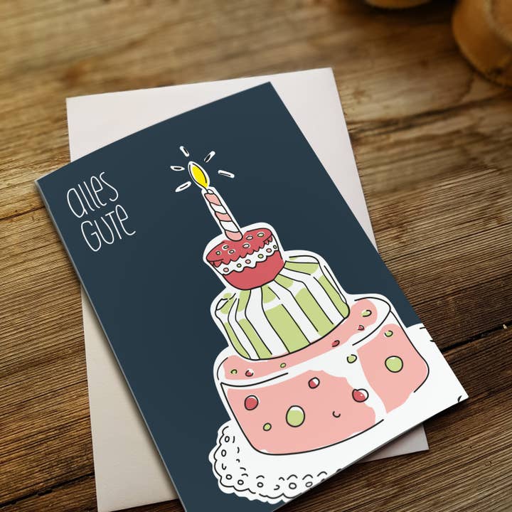 REMOVED BRAND - Wholesale Birthday Card - folding card cake birthday | Happy Card5