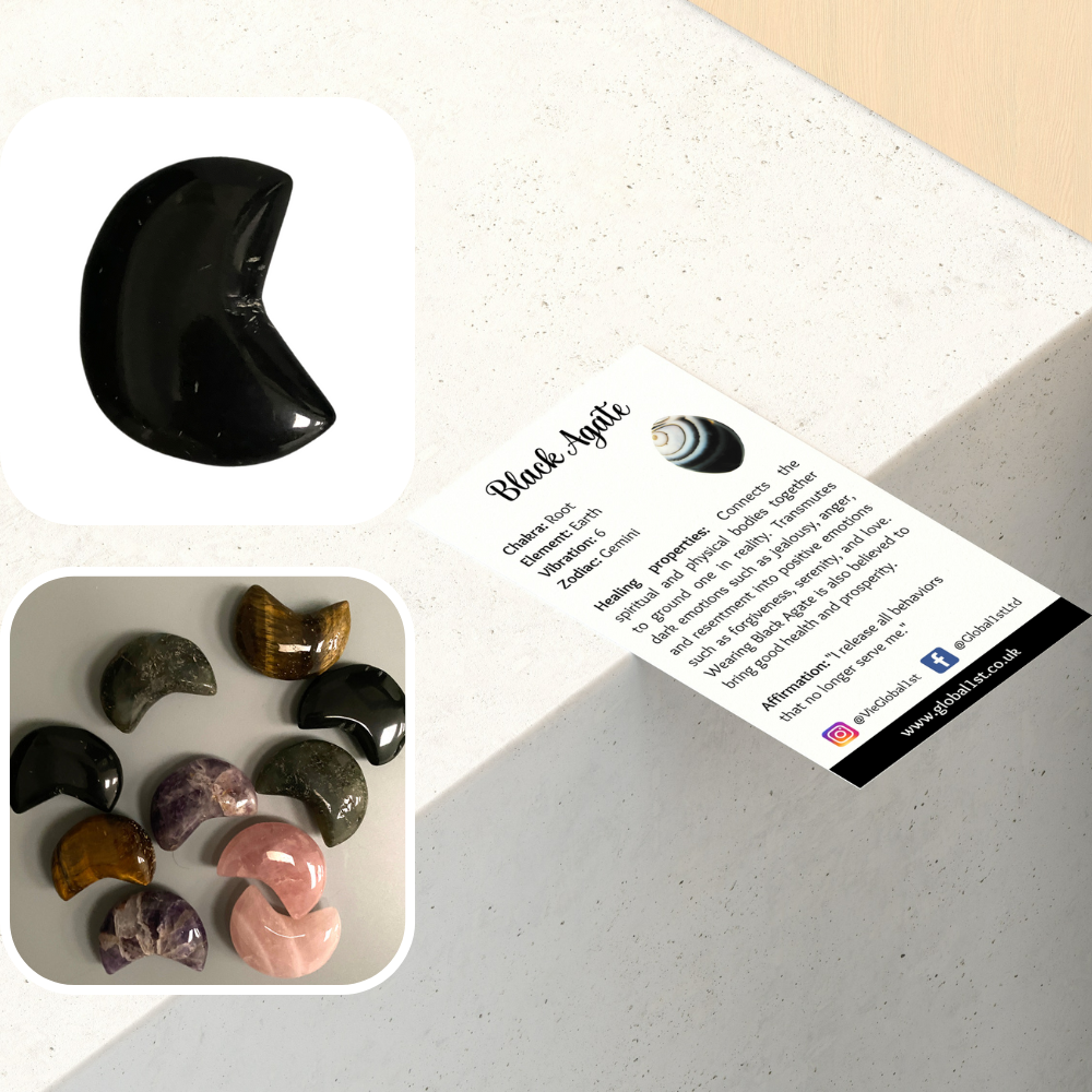 VIE – wholesale Spiritual stone/crystal – Crescent Moon Crystal, 3x2cm2