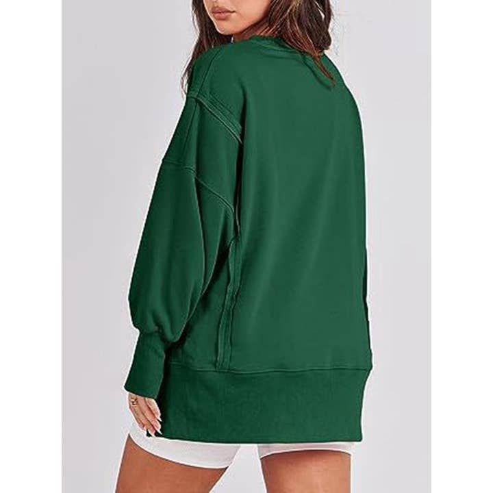 Sheer Trend - Vente Sweat-shirt – femme - Pull haut et bas à manches longues, frangé, couleur unie, joint fendu et col rond10
