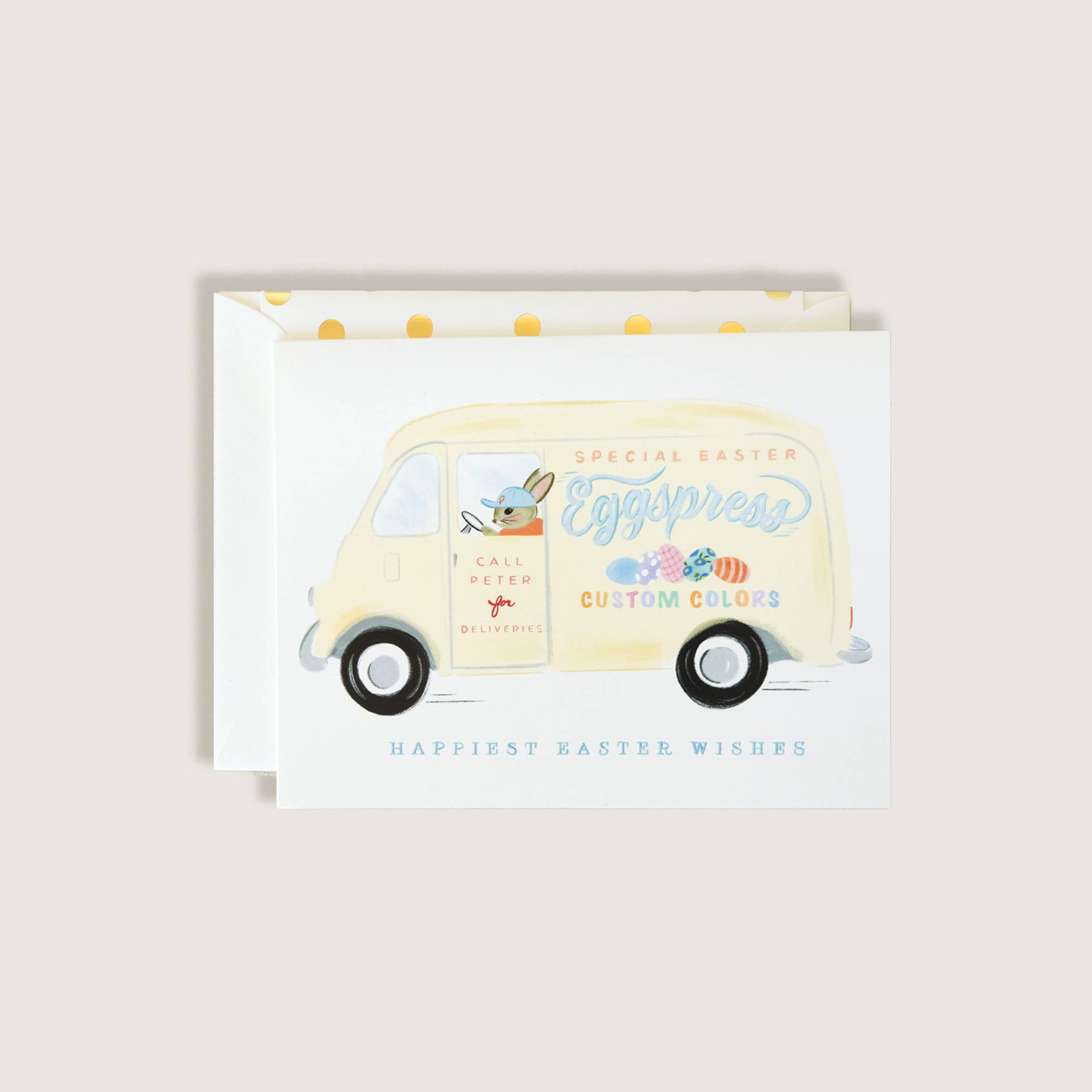 The First Snow - Wholesale Easter Card - Easter Bunny Eggspress Truck Greeting Card
