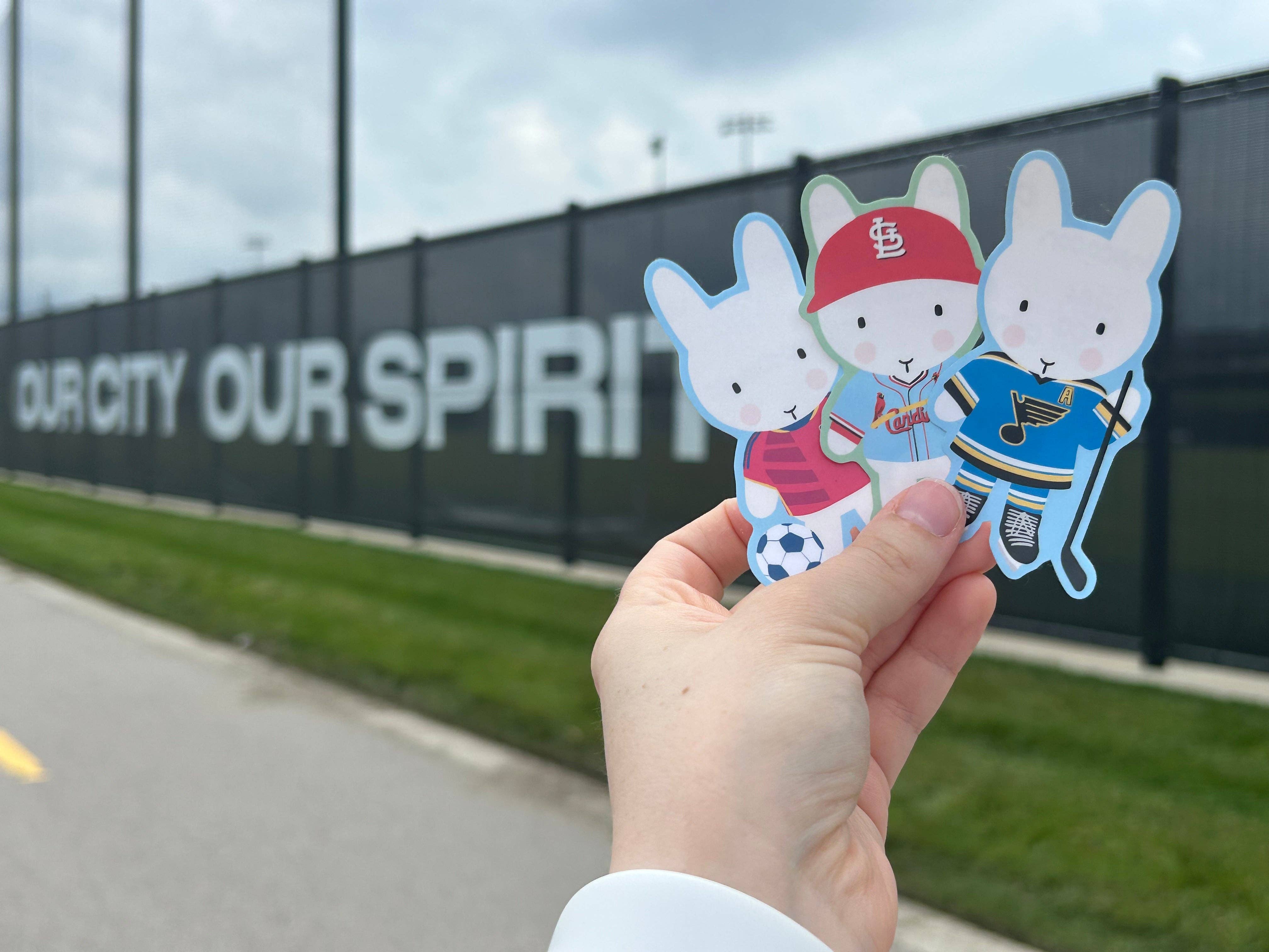 Clem & Co. - Wholesale Sticker - Saint Louis Blues Hockey Clem the Bun Sticker2