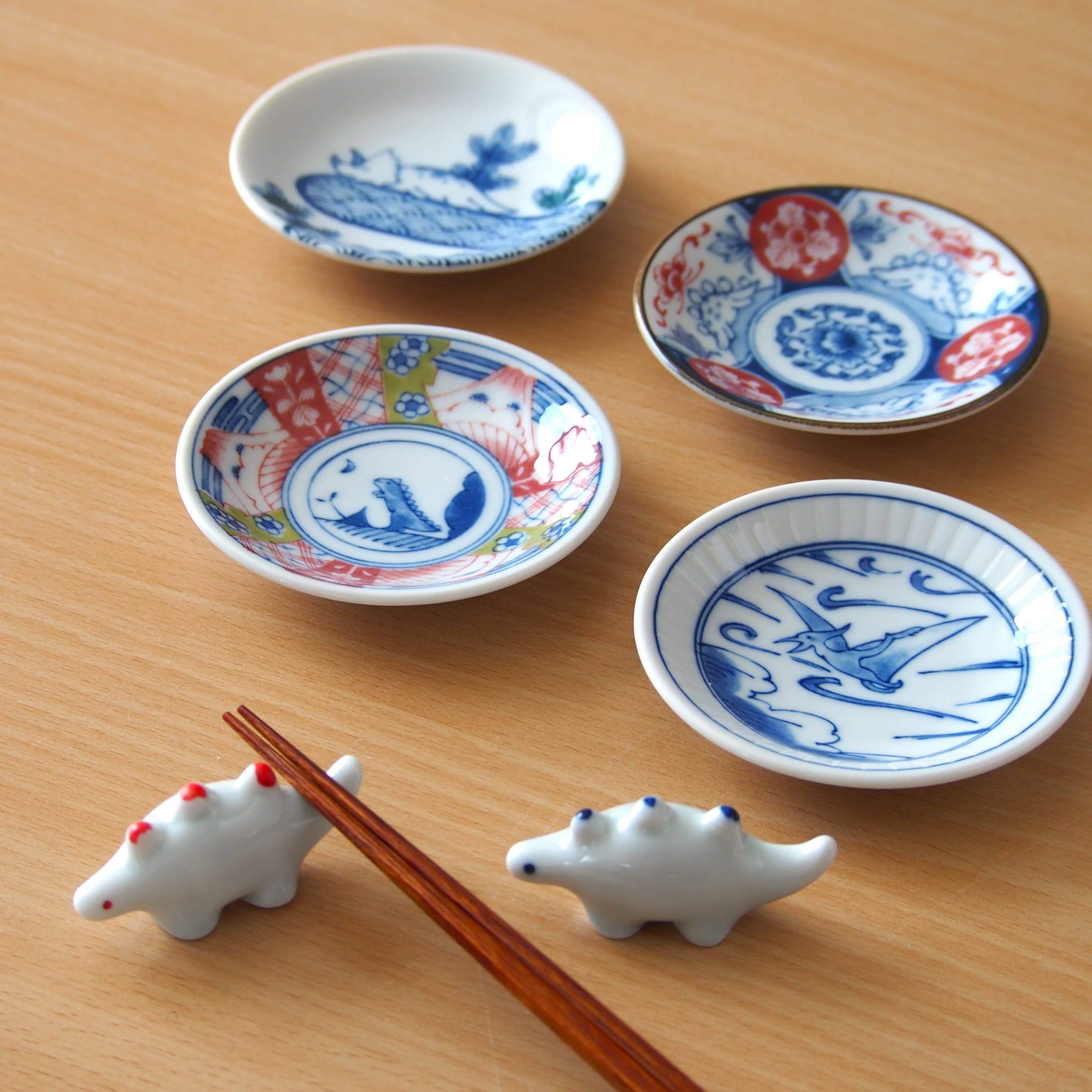 Sensui – wholesale Dinner plate – Japanese Dinosaur Small Plate6