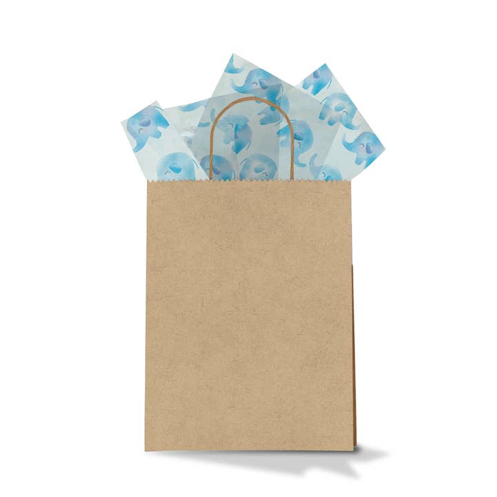 Eleven Fashion - Wholesale Tissue paper - Blue Elephant Designer Printed Tissue Paper3
