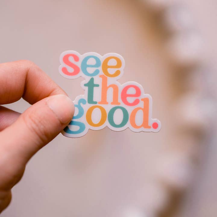 See The Good Mini Vinyl Sticker, 2x2 in for wholesale by Savannah and James Co