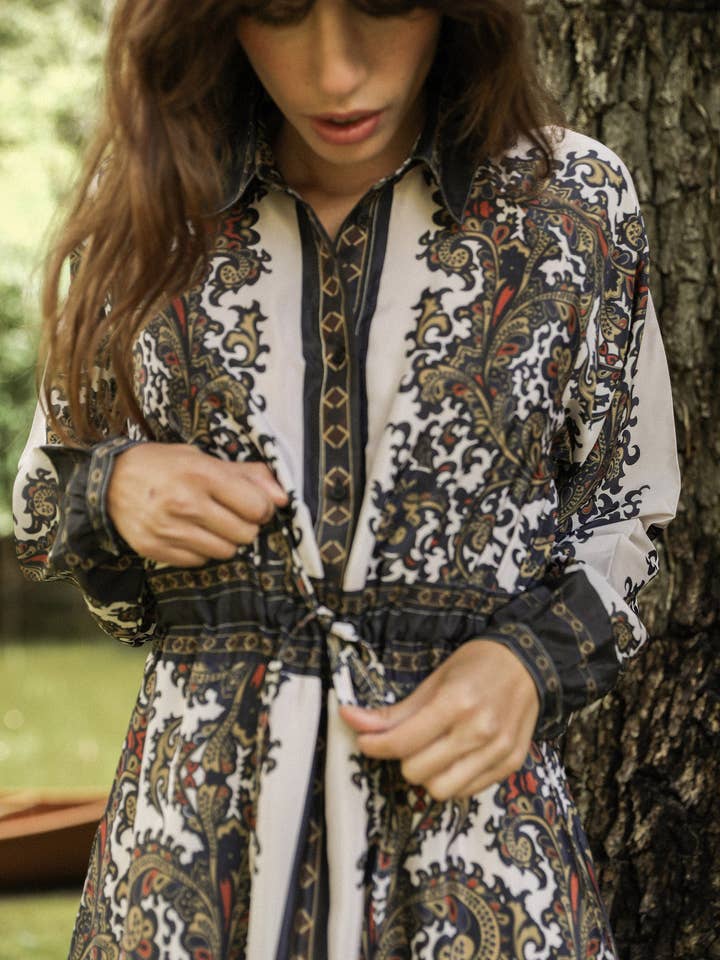 An'ge - Wholesale Dress - Women's - OSSALITA LONG DRESS filiamo ecru1