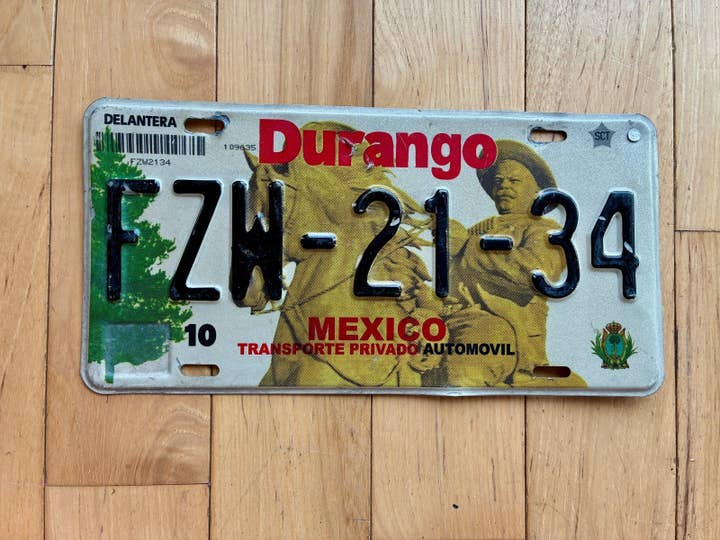 2003 Durango México License Plate for wholesale by RusticPlates