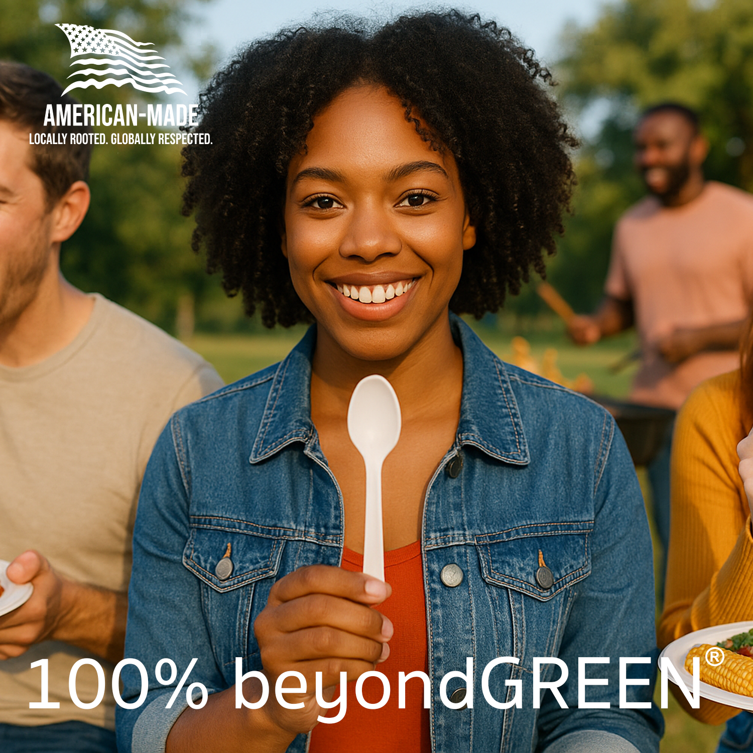 beyondGREEN biotech, Inc. - Wholesale Disposable Spoon - beyondGREEN Plant-Based Spoons – 1,000 Unwrapped Bulk Case 2