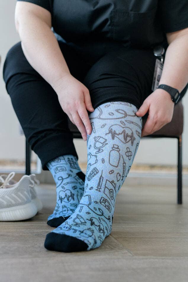 Crazy Compression - Vendita all'ingrosso Calzini - Unisex - Solido nero (POLPACCIO EXTRA LARGO)7