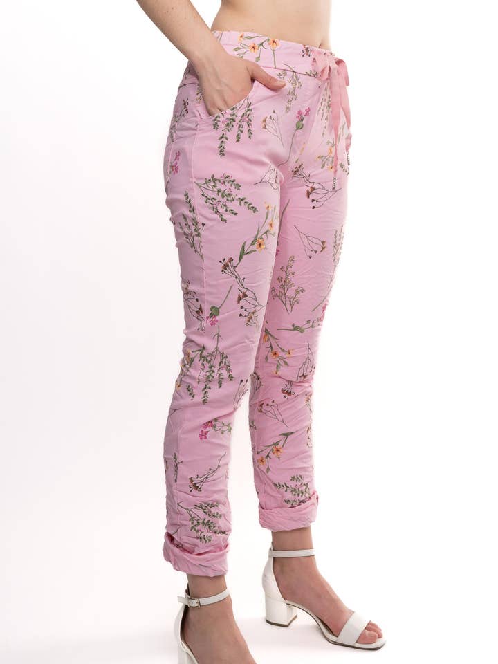 SS25 - PANTALÓN DE VIAJE ARRUGADO (PT863-90) para venta al por mayor de LINEN LUV