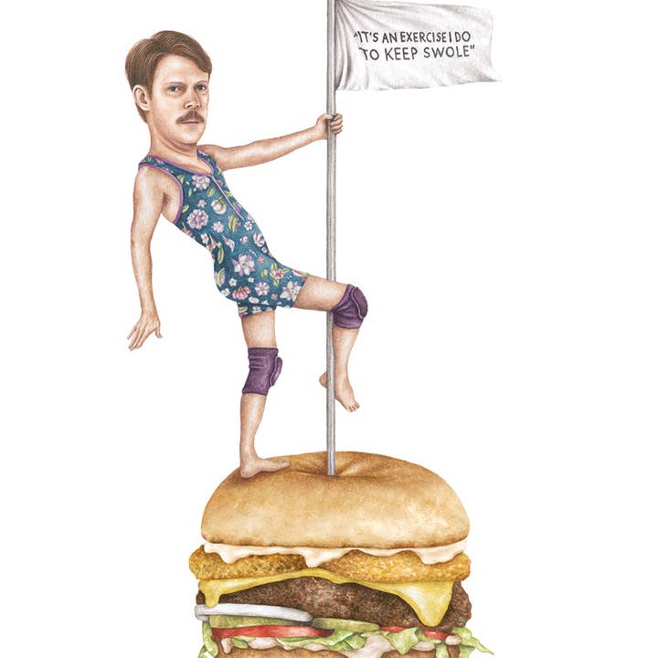 Celebs on Sandwiches - Wholesale Art Print - The Righteous Gemstones - Set of 6 Prints6