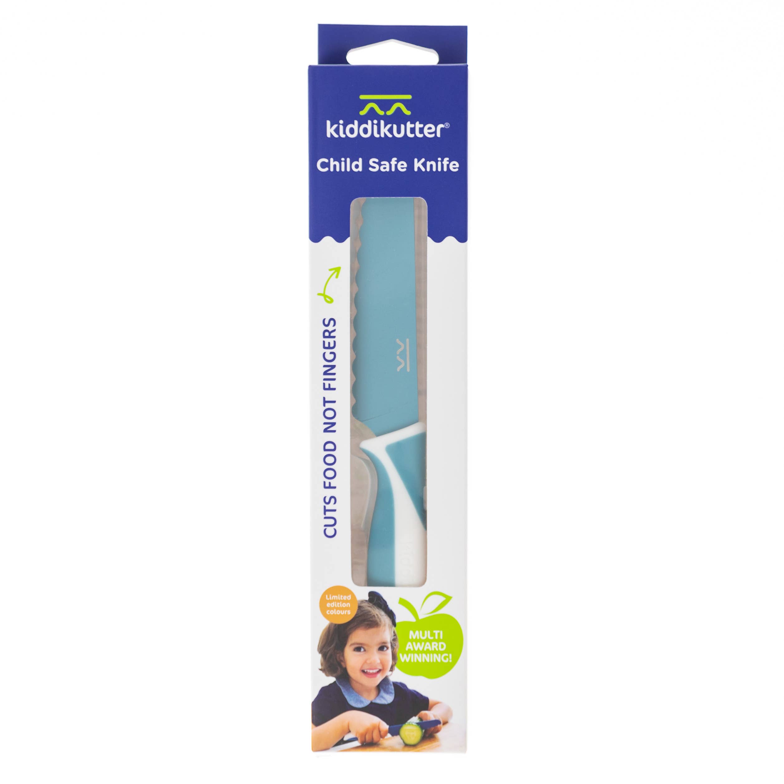 Maighan Distribution - Wholesale Kitchen/Utility Knife - Kiddikutter Child Safe Knife Sky Blue1