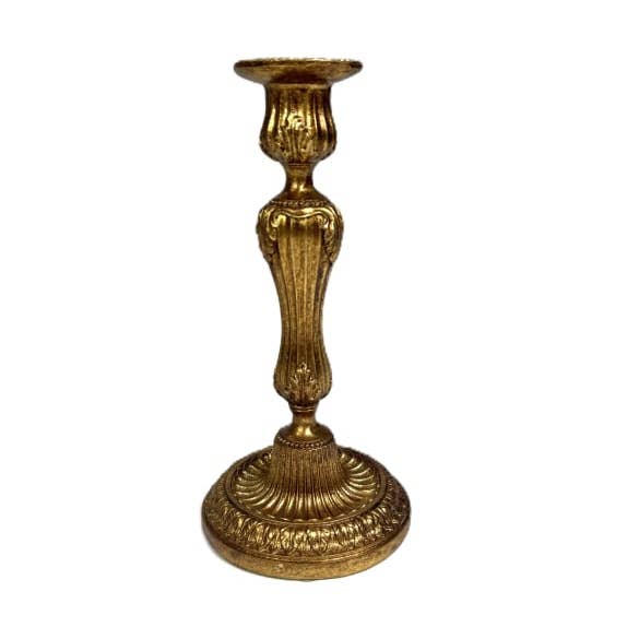 Medium Antique Gold Empire Candlestick for wholesale by McGowan & Rutherford Ltd