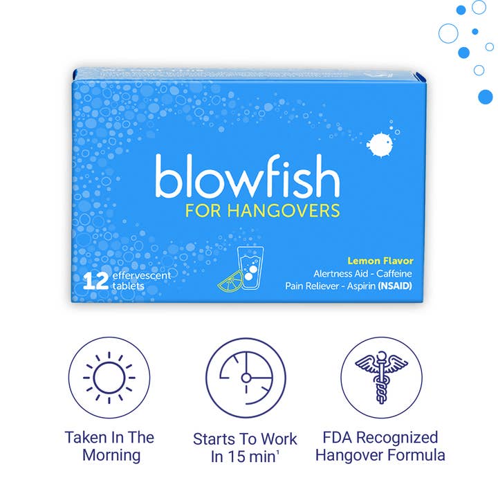 Blowfish for Hangovers - Wholesale Oral Supplement/Vitamin - Fast Hangover Relief in 15 Minutes | Headache Relief, Energy3