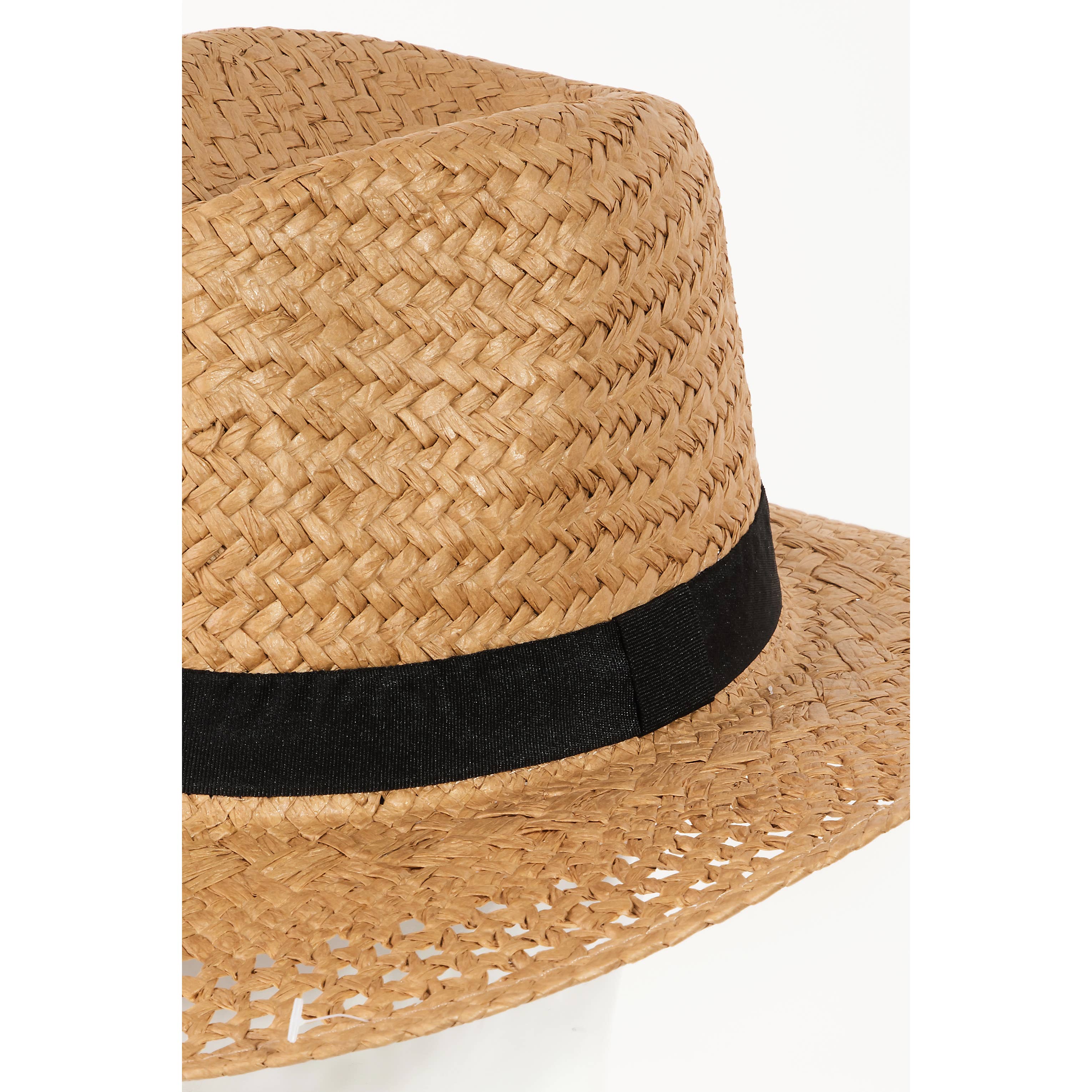 Collections by Fame Accessories - Wholesale Straw Hat - Women's - Basket Weave Straw Sun Hat2