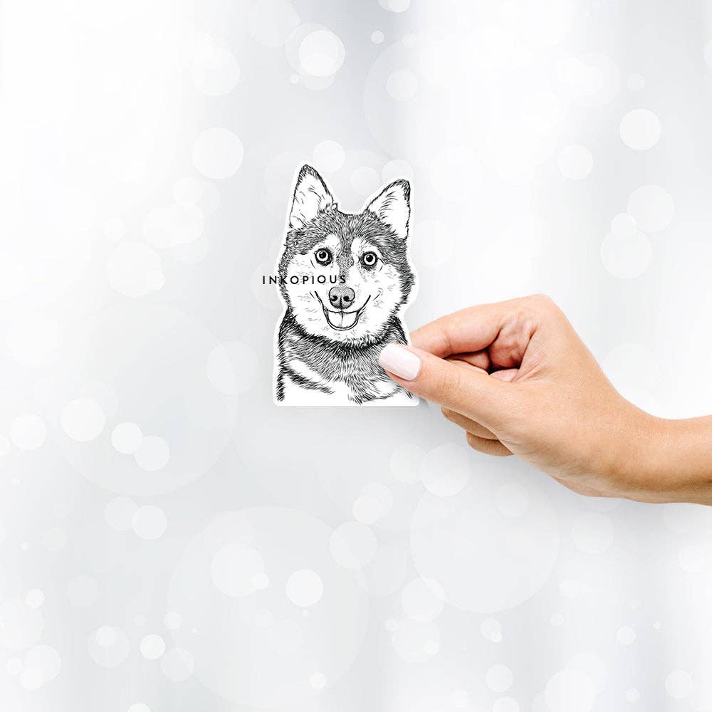 Inkopious - Wholesale Sticker - Tellie the Alaskan Klee Kai - Decal Sticker0