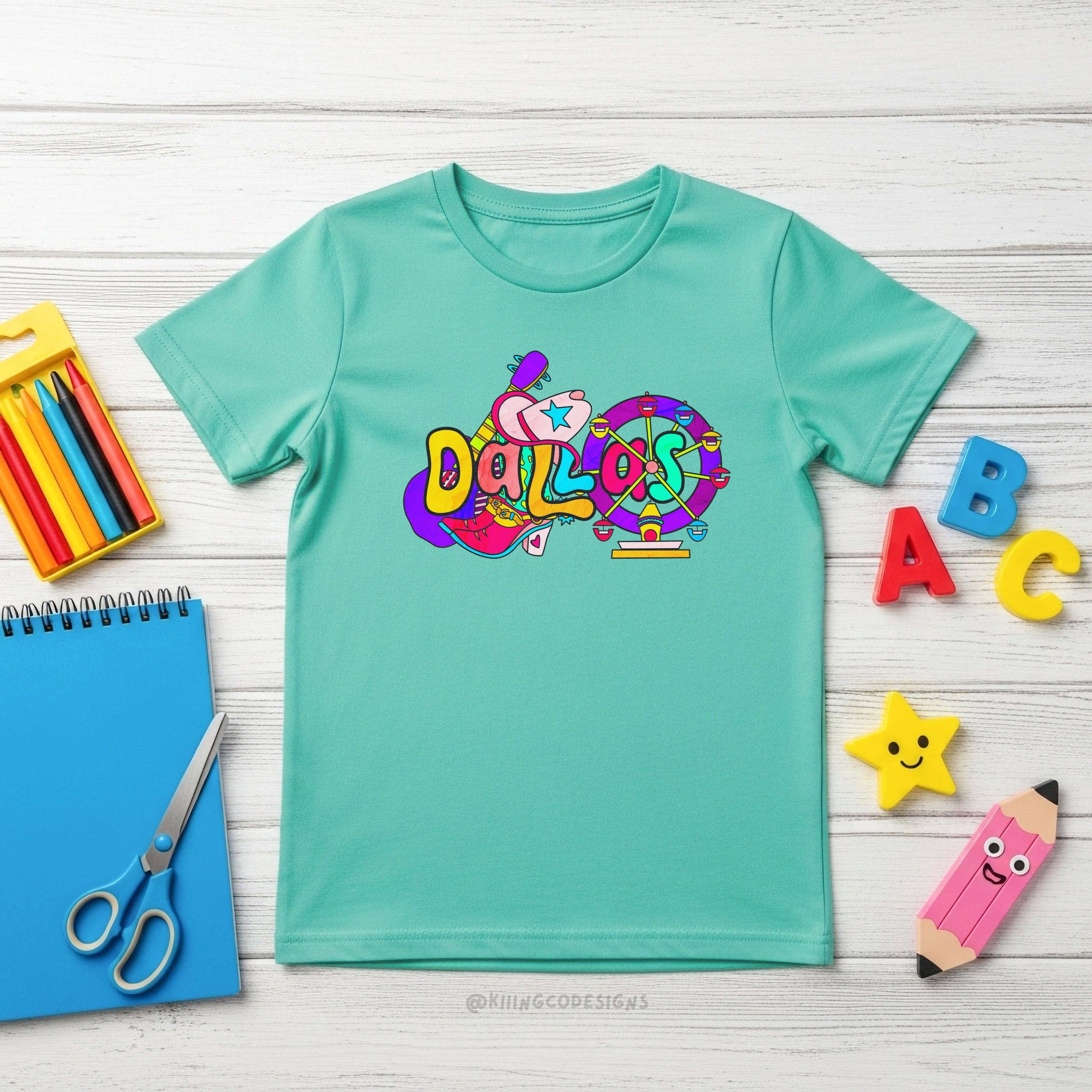 Kiiing & Co. Designs - Wholesale Screen Printed T-Shirt - Kids - Dallas Youth Tee1