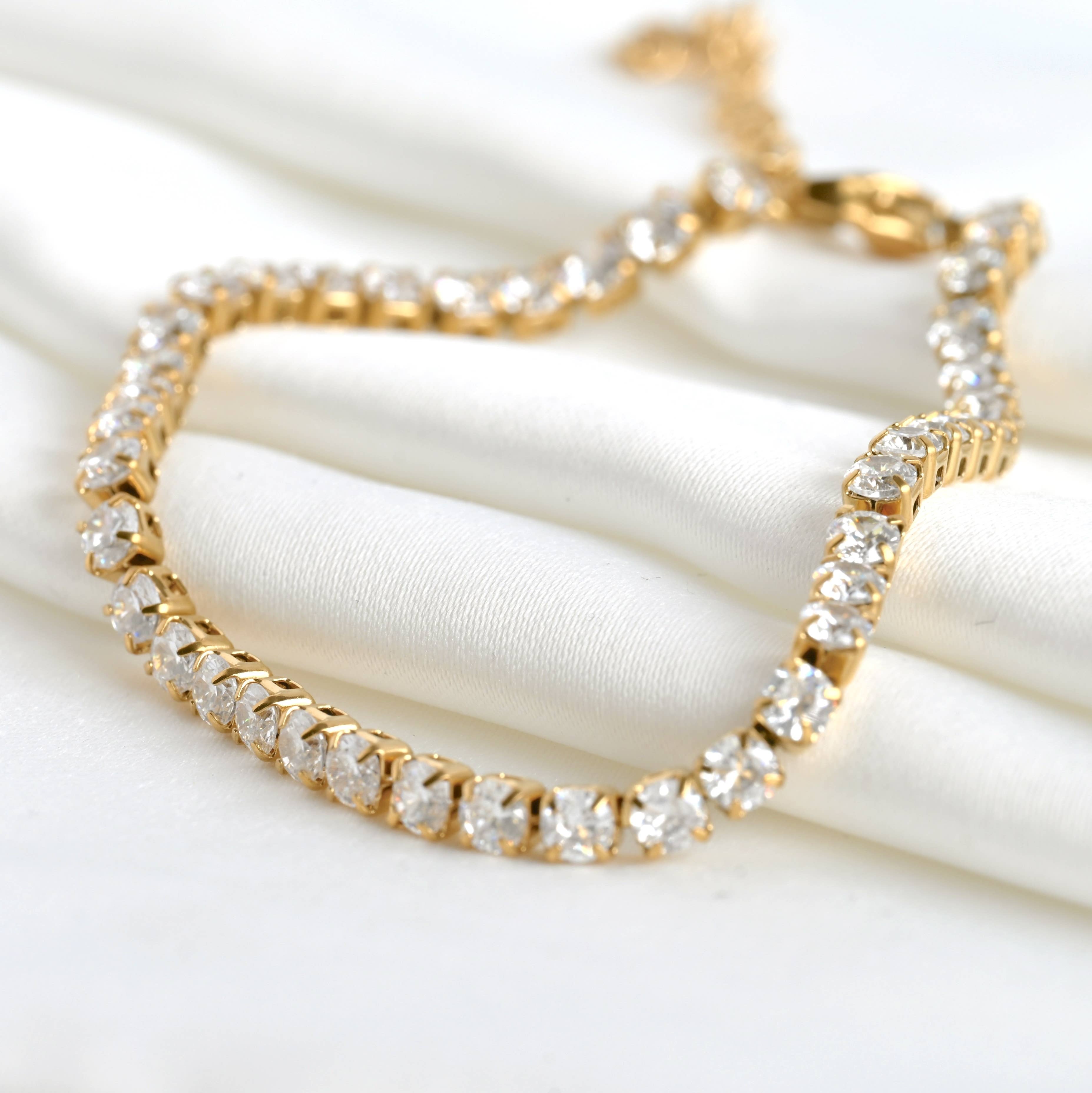 Blueyejewelry - Wholesale Tennis Bracelet - Tennis Chain Bracelet - Tarnish-free CZ Diamond Bracelet 10