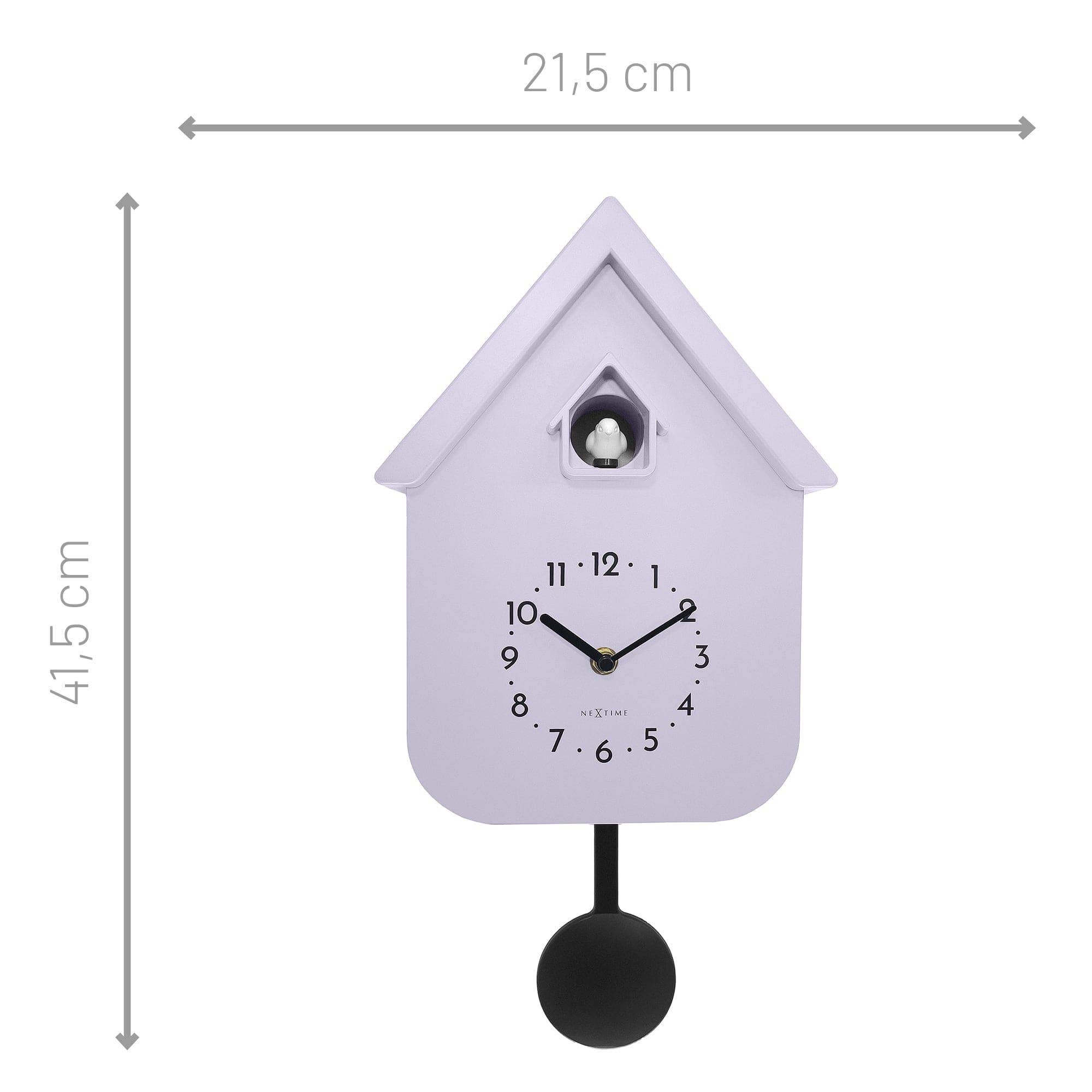 NeXtime - Wholesale Wall Clock - Wall clock 21.5x41.5x8.5cm - Pendulum - Cuckoo -NeXtime 'Twitter'8