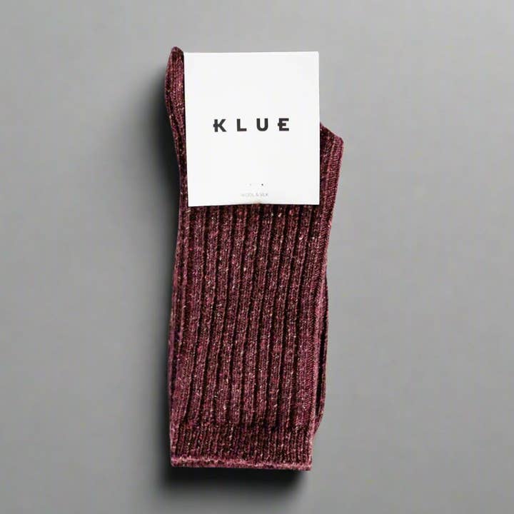 Calcetines DUST STAR de seda y lana KLUE | Borgoña para venta al por mayor de KLUE