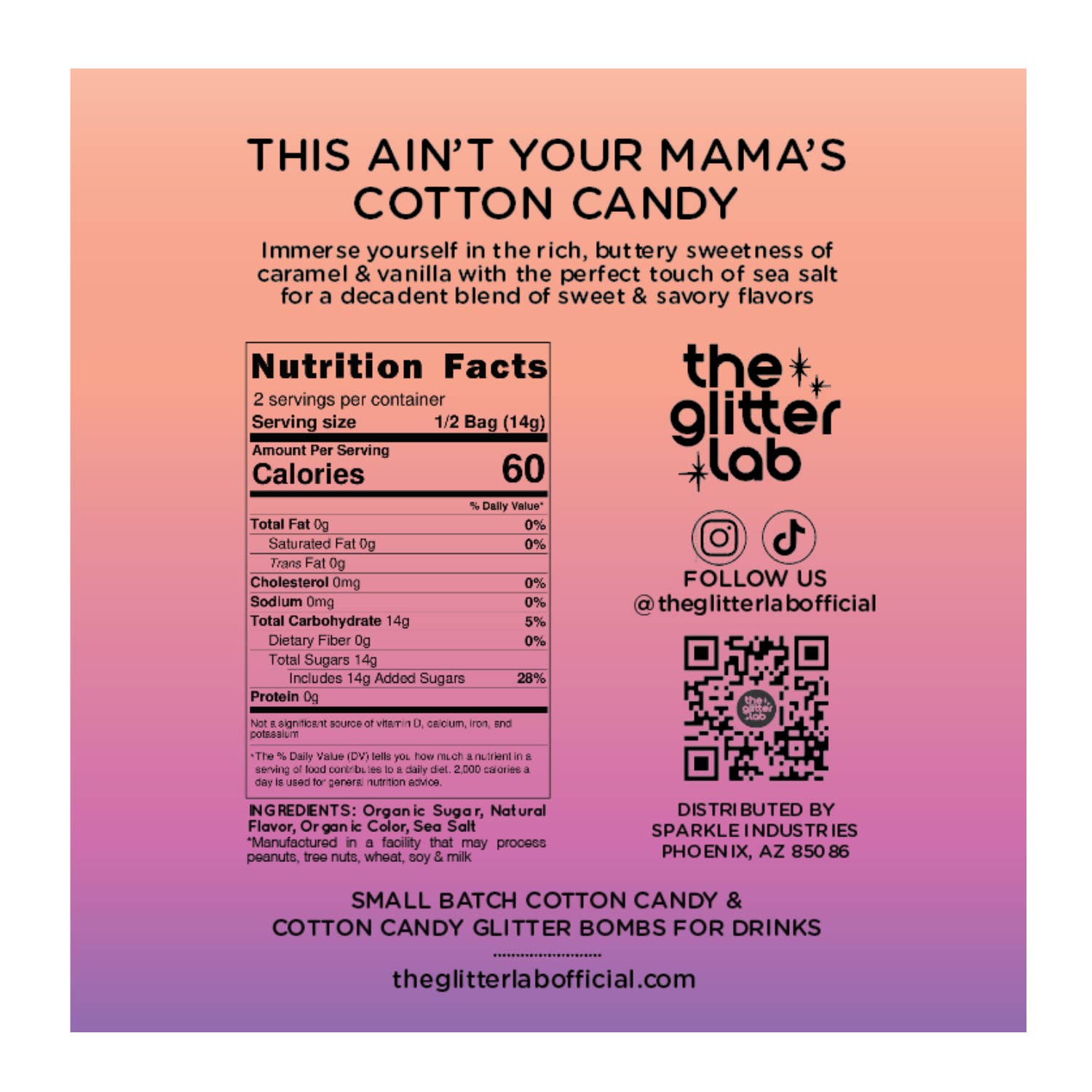 The Glitter Lab - Wholesale Cotton Candy - Salted Caramel Gourmet Cotton Candy - Small Batch Treats2