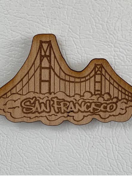 Imán de Madera de Niebla del GGB de San Francisco para venta al por mayor de New Skool