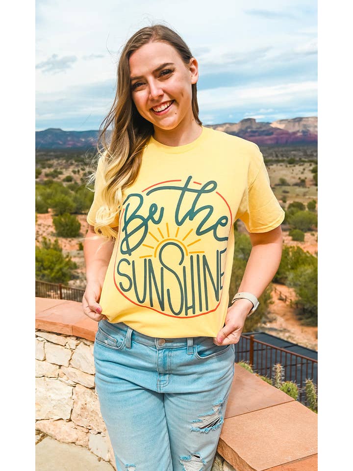 Sugar Stitch - Wholesale Screen Printed T-Shirt - Women's - Sunny Be the Sunshine Graphic T-Shirt3