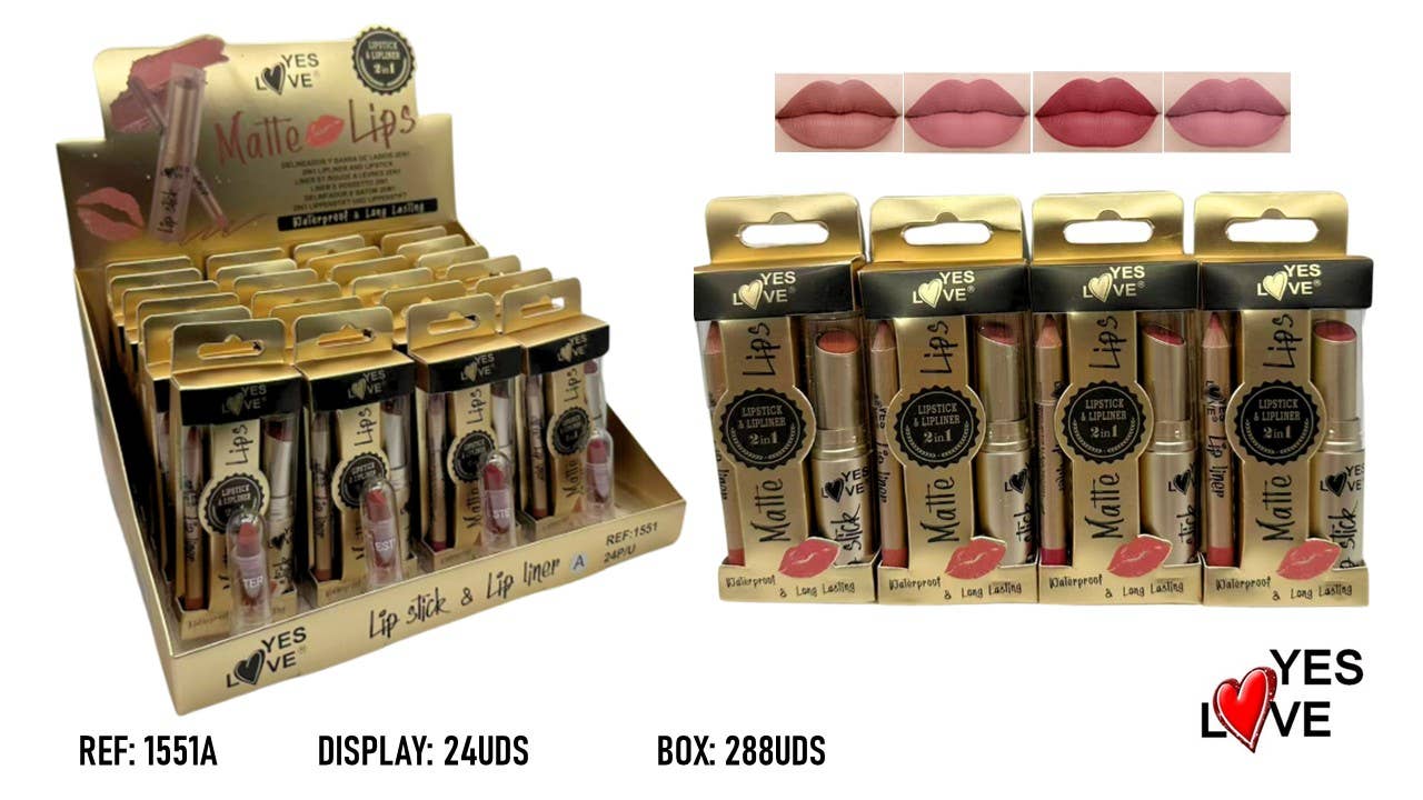 Yes Love Cosmetics - Wholesale Lippenstiftset - SET LIPSTICK + LIPPOTLOOD0