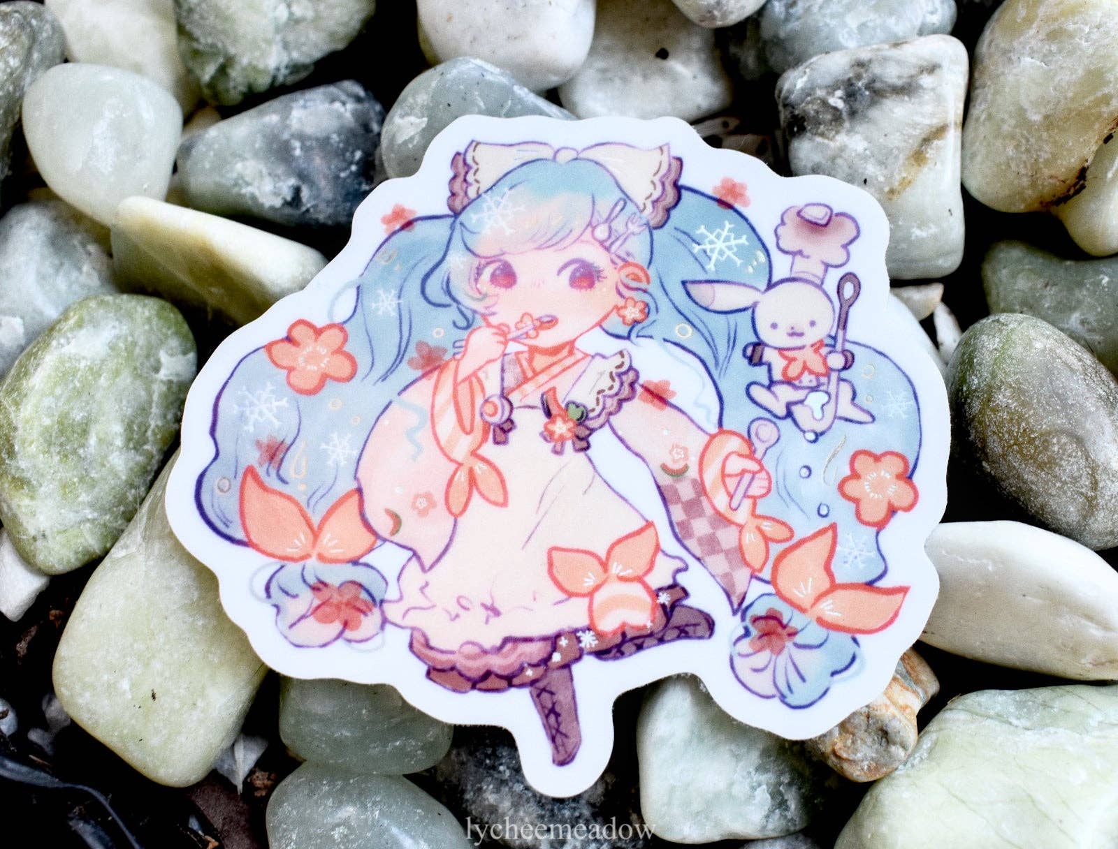 Lycheemeadow - Wholesale Sticker - Miku: Snow Miku 2024 Holographic Vinyl Sticker1