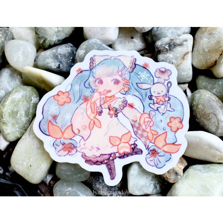 Lycheemeadow - Wholesale Sticker - Miku: Snow Miku 2024 Holographic Vinyl Sticker1