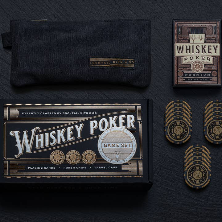 Cocktail Kits 2 Go - Wholesale Card Game - Whiskey Poker Game Set
