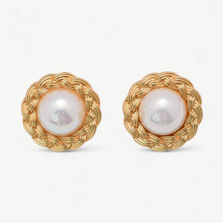 Miss Cecilia - Wholesale Stud/Post Earrings - Margaux Pearl Studs0
