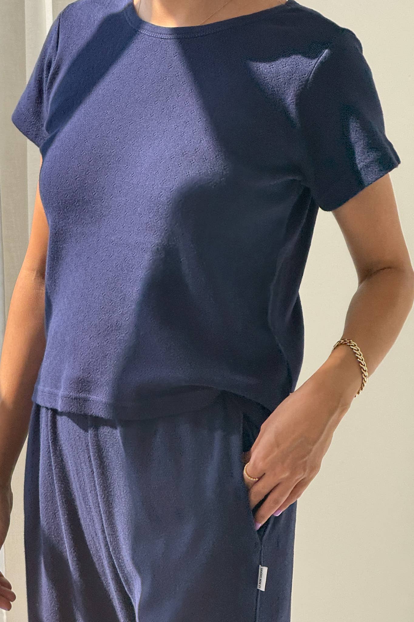 Le Bon Shoppe - Wholesale Knit Top - Women's - Pointelle Babe Tee (2S-2M-1L)4