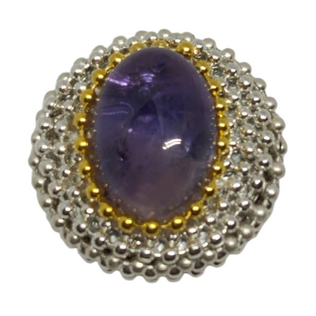 CLAP AIMANT AMÉTHYSTE ARGENT pour la vente par CLAUDIA DE ROSA JEWELRY