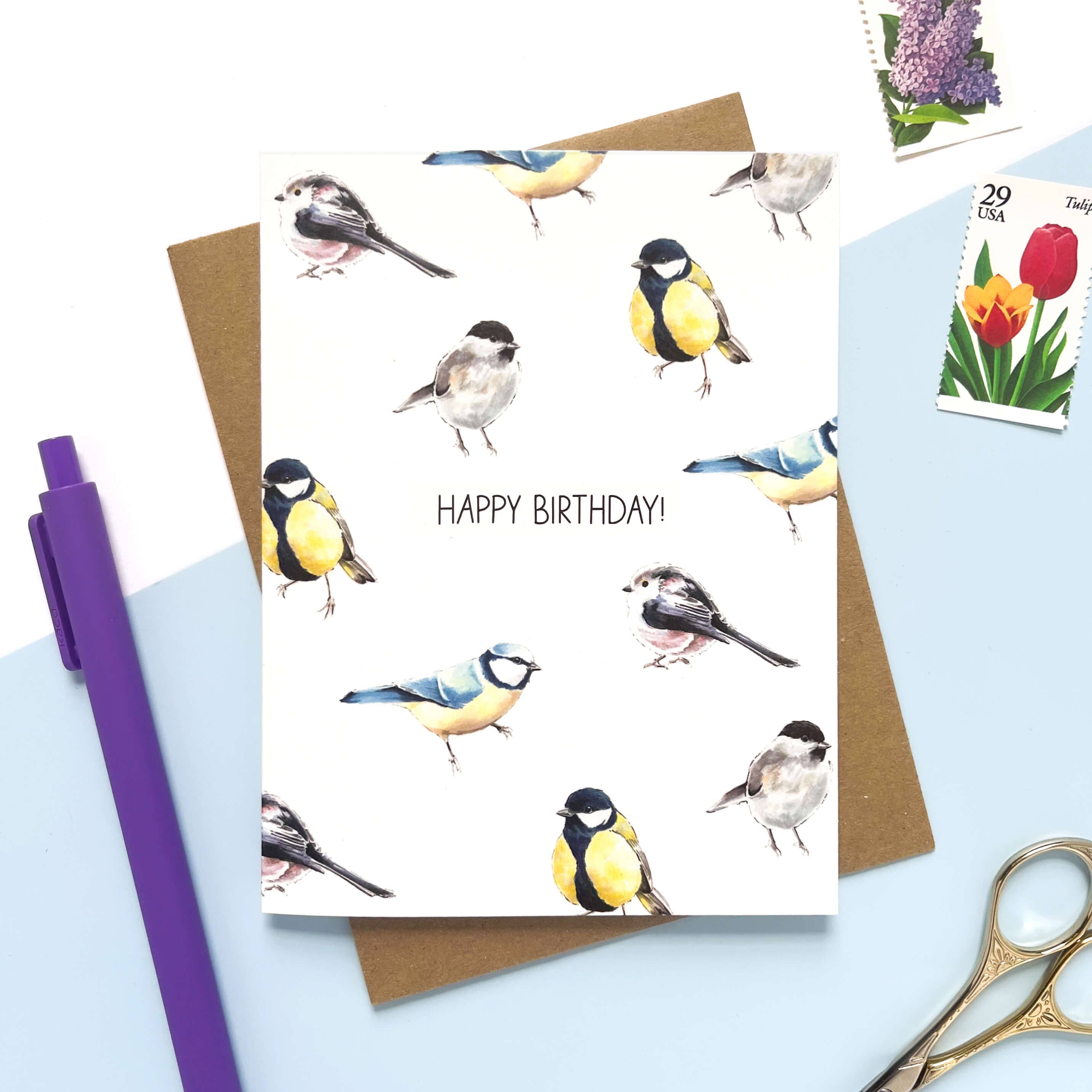 Morgan Swank Studio - Vente Cartes d'anniversaire - Carte d'anniversaire Oiseaux1