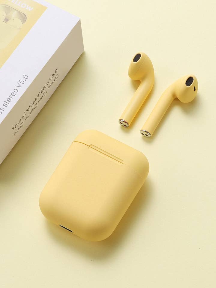 Macaron Earbuds - Yellow for wholesale by Lenawee Moda