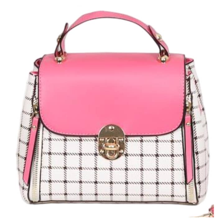 AR New York - Wholesale Crossbody Bag - Women's - 7372 - Plaid Patterned Crossbody Handbag3