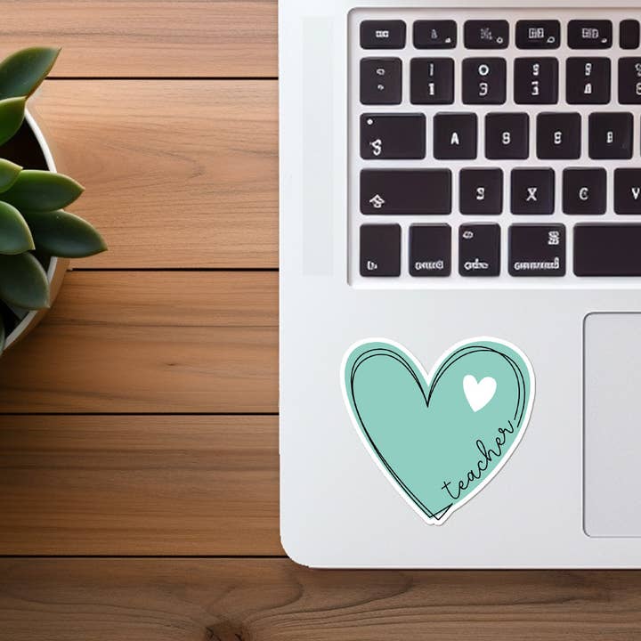 Missional Merch - Wholesale Sticker - Teacher Appreciation Sticker | Heart Sticker | Teacher Gift
