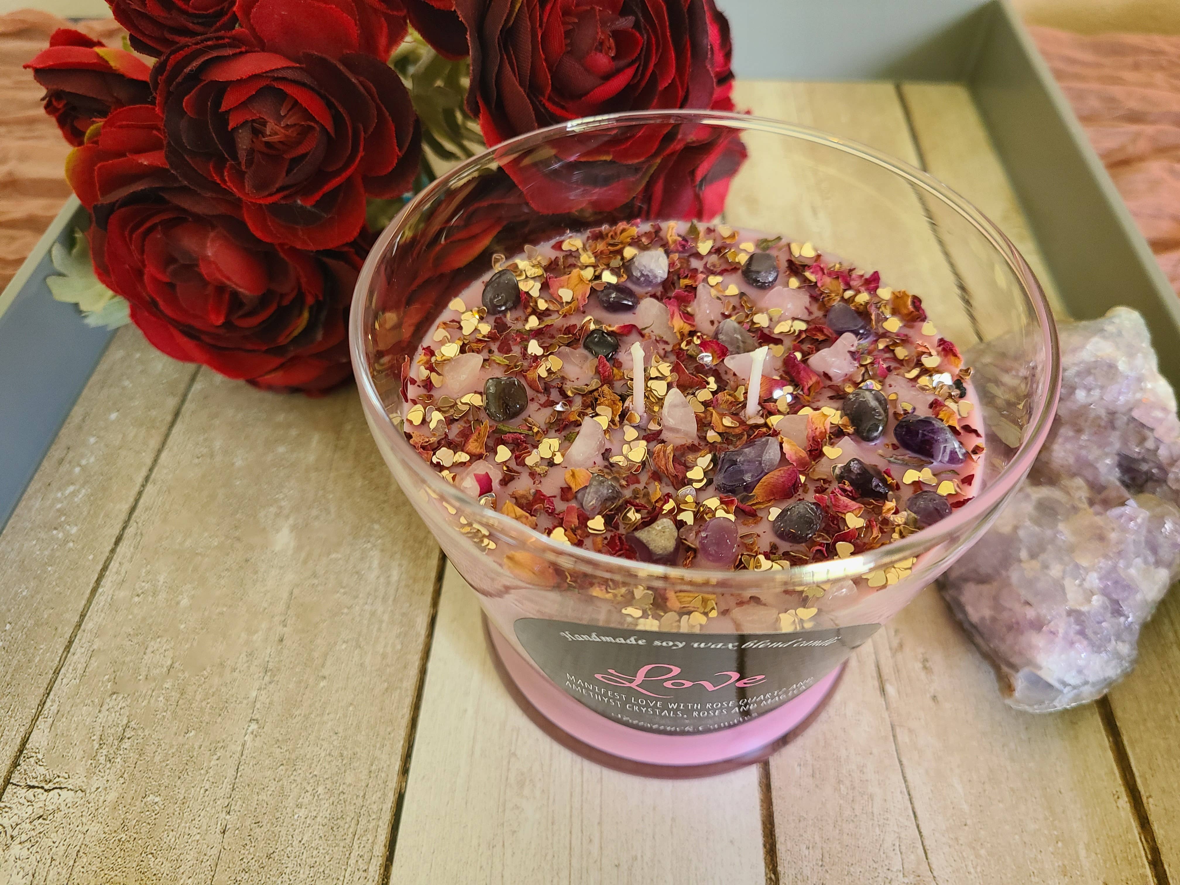 Starstruck Candles - Wholesale Jar/Filled Candle - Manifest Love Crystal Candle2