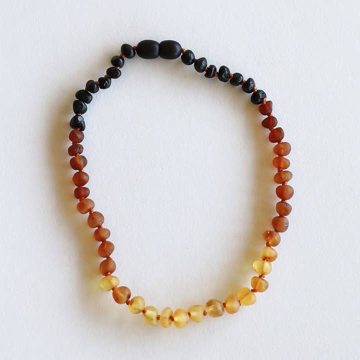 CanyonLeaf - Wholesale Beaded/pearl necklace - Raw Ombre Rainbow Baltic Sea Amber || Beaded Necklace0