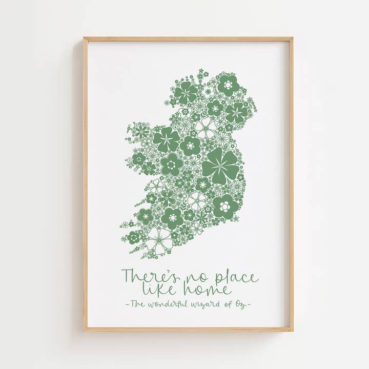 Art print | Ireland | No place like home | A4 | Screen print for wholesale by Once upon a Dandelion