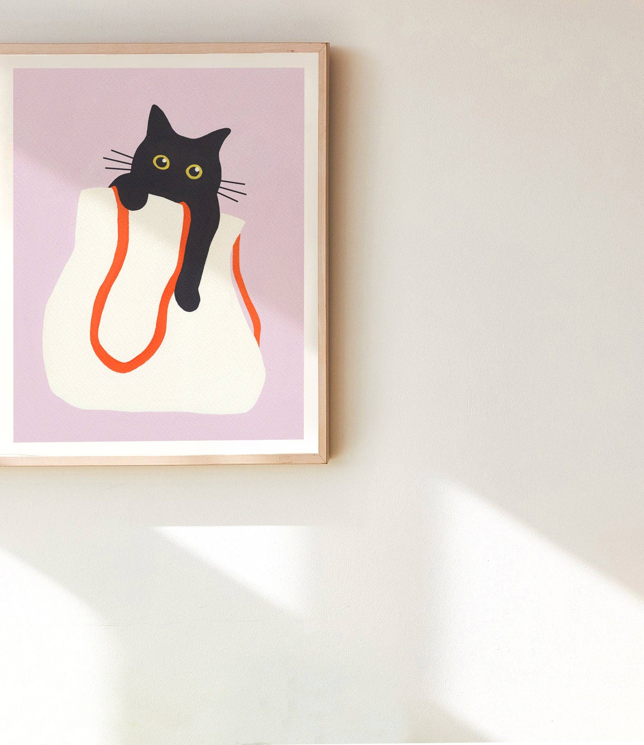 Jen Wang Studios - Wholesale Art Print - Cat in Bag Art Print3