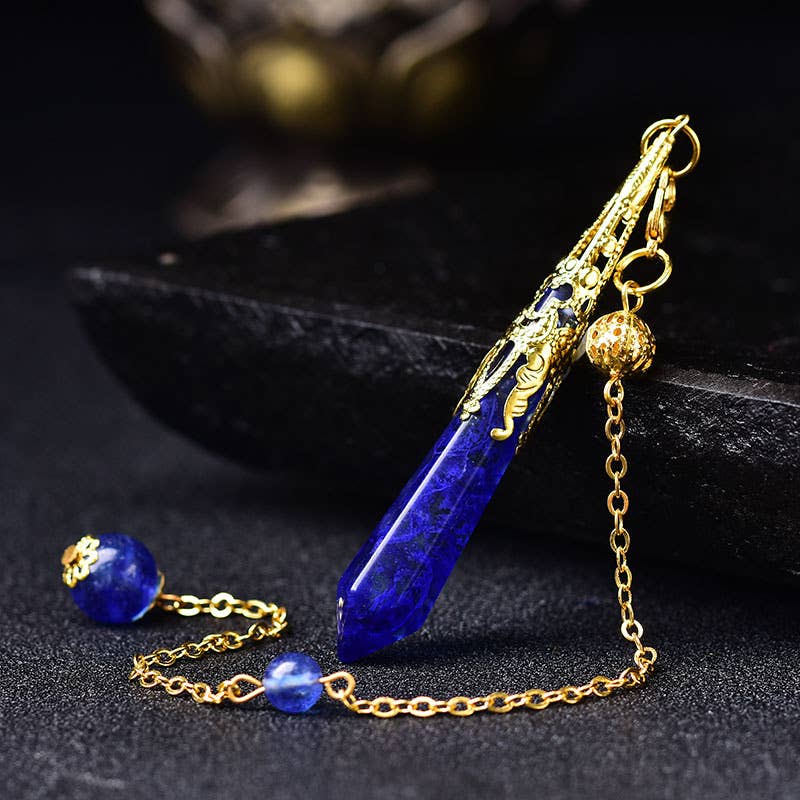 Gemcohub – Großhandel Spiritueller Stein/Kristall – Buntes Pendel aus natürlichem Kristallstein in Hexagon-Form22